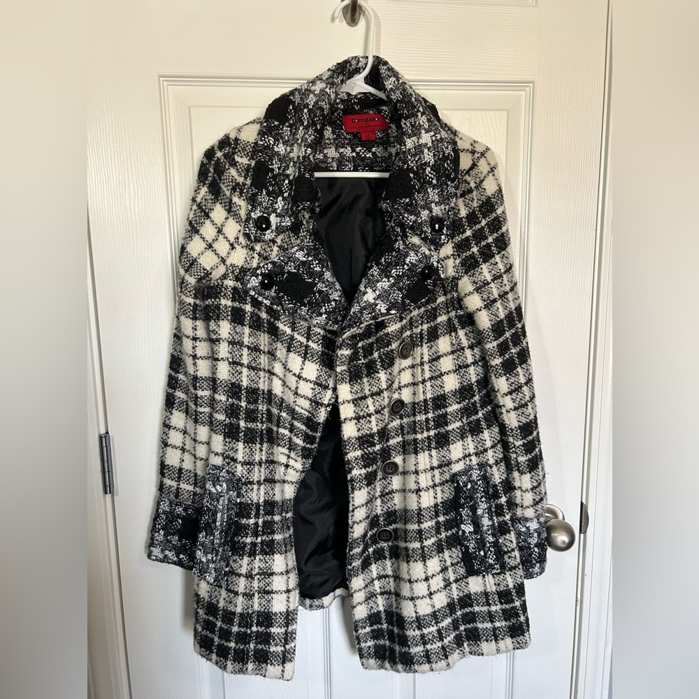 Black and White Jacket, Polyester/wool, S